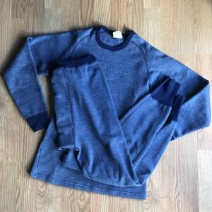 VINTAGE Blue Drop Crotch Long Underwear Base Layer